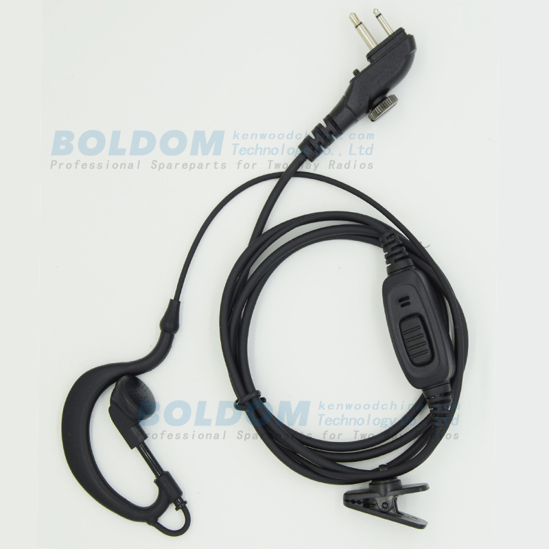 414912 earhook type earphone for kenwood motorola vertex two way radios