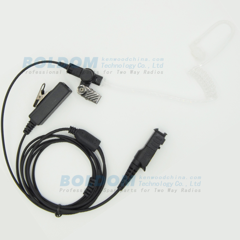 200980 2 wires Surveillance kit for two way radios kenwood motorola vertex with transparent tube acoustic tube