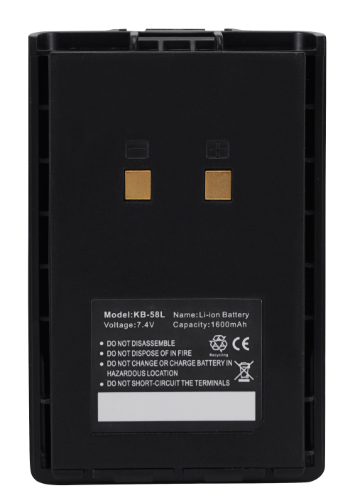 KB-58L Li-ion Battery for PT4200 PT5200 PT558 PT668 PT558S PT-558 PT-558S PT-4200 Radio Replacement Battery with Belt Clip