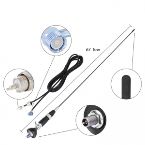 CB- Snake 27 Rubber whip spring base car 27mhz cb radio antenna with magnet mounting bracket