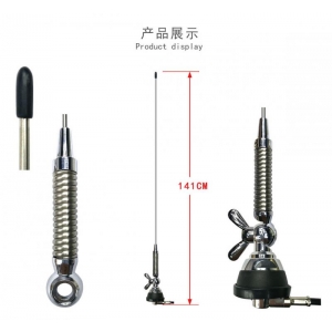 CB-60N Spring Mount Roof Radio Ham VHF/UHF Digital Mobile CB Antenna